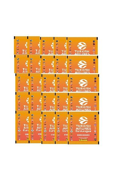 Panini 2024-25 Turkish Airlines EuroLeague Panini Official 25 Pack (125 Stickers) Sticker Collection