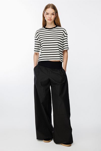 Alexa Dash Crew Neck Striped Loose Cut T-Shirt