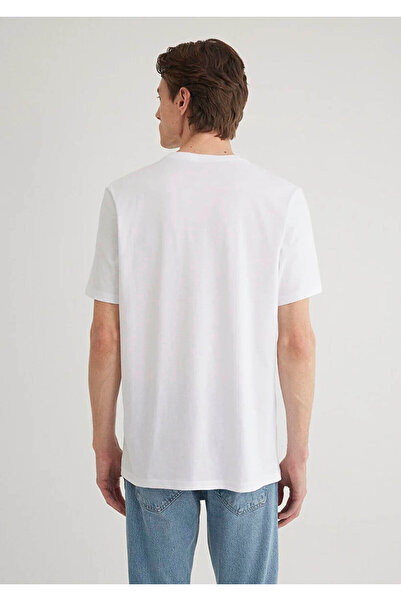 Mavi Ανδρικό μπλουζάκι Miav με στάμπα λευκό067153-620