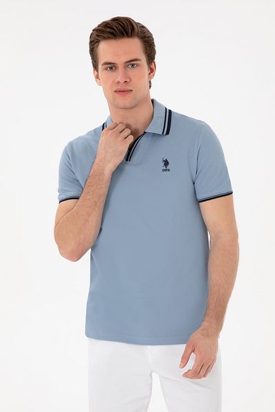 U.S. Polo Assn. Ανδρικό μπλουζάκι με λεπτή εφαρμογή Polo Collar Blue 50298081-vr036