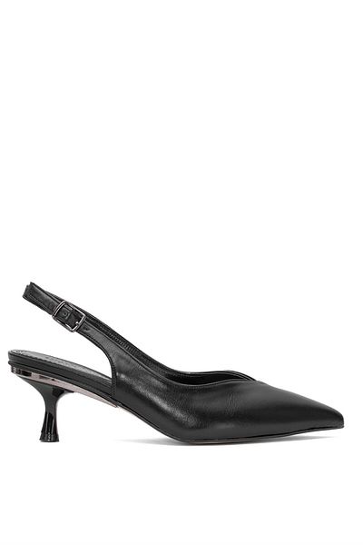 Ayakkabı Fuarı Pantofi de damă cu toc clasic - Elite PM207 K5033C Negru