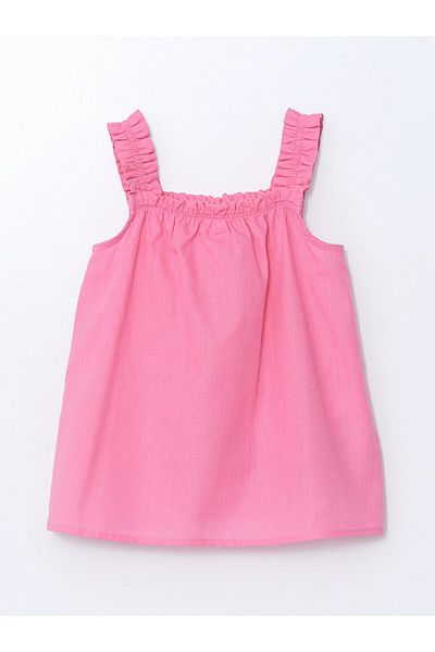 LC Waikiki Αμάνικη Basic Κοριτσίστικη Μπλούζα με τετράγωνο γιακά