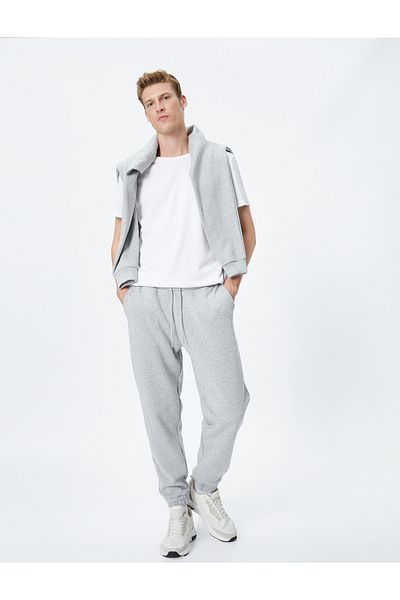Koton Jogger Sweatpants with Lace Waist Pocket Detail and Ribbon