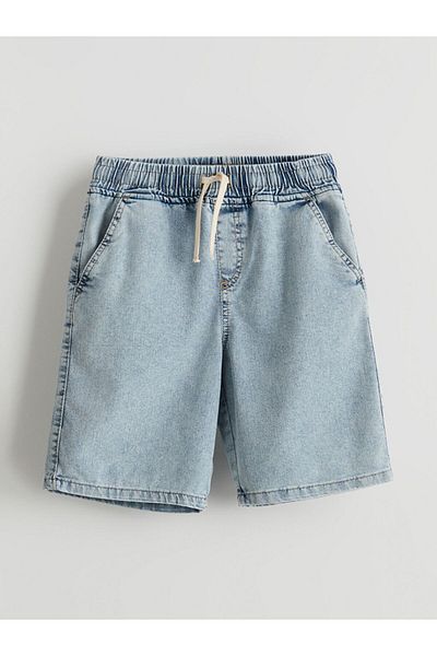 LC Waikiki Elastic Waist Boy Jean Shorts