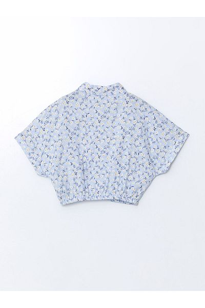 LC Waikiki Νέα σεζόν Cicekli Κοριτσίστικη Crop Μπλούζα - S5JR12Z4