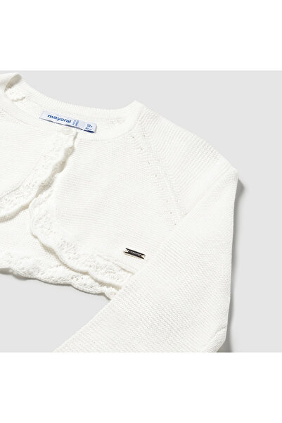 MAYORAL White Baby Girl Knitwear Bolero L25Y306