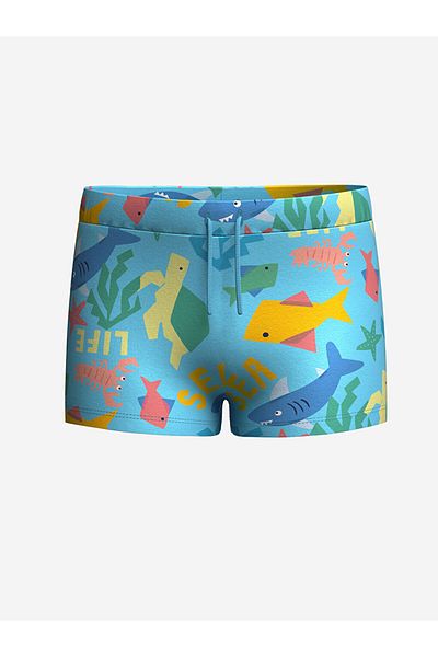 LC Waikiki Σορτς μπάνιου LCW UV Protection με ελαστική μέση με στάμπα για αγοράκι