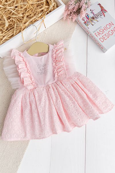 Babymod Ruffled Tulle Back Low-cut Summer Baby Girl Dress