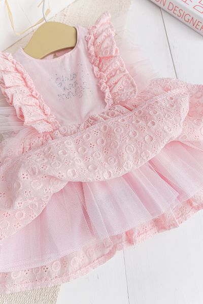 Babymod Ruffled Tulle Back Low-cut Summer Baby Girl Dress