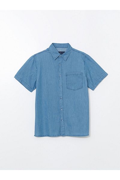 LC Waikiki Regular Fit Short Sleeve Men's Jean Shirt