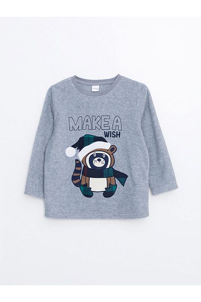 LC Waikiki Crew Neck Fleece Boys' Pajama Top