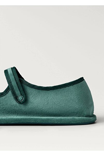 MANGO Woman Kadife tokalı babet