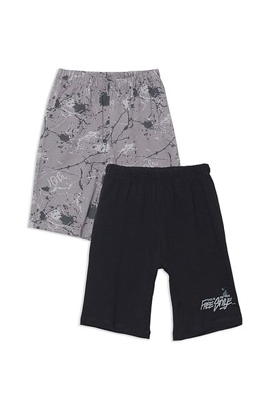 LC Waikiki Elastic Waist Boys' Pajama Shorts 2 Pack