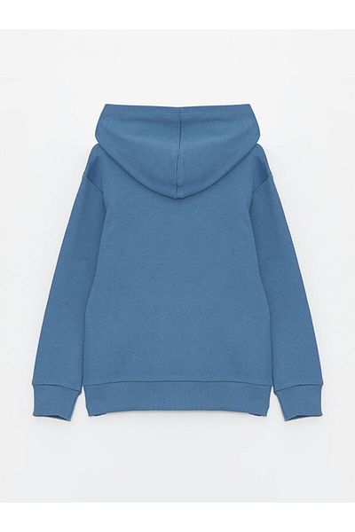 LC Waikiki Tricou cu mânecă lungă pentru băiat, cu glugă, cu imprimeu nostalgic, maimuță, sezon nou - S4BY59Z4