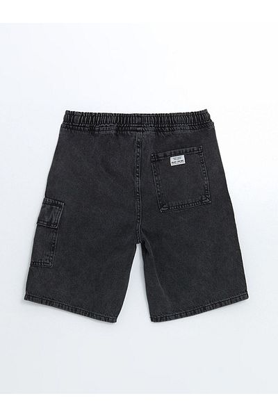 LC Waikiki Boy's Cargo Jean Shorts with Elastic Waist