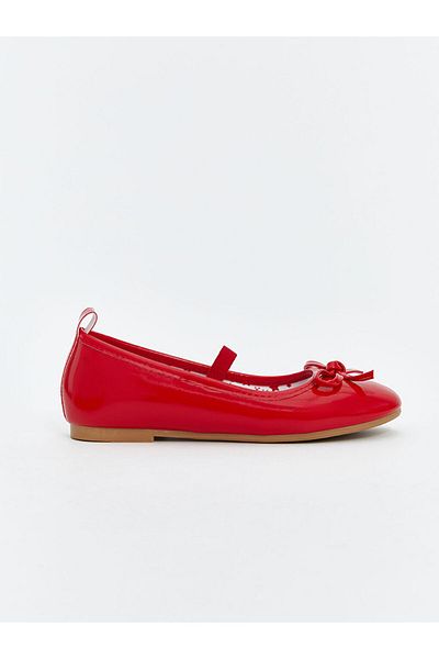 LC Waikiki Lcw Steps Girl's Ballerina Flats with Red Bow Detail