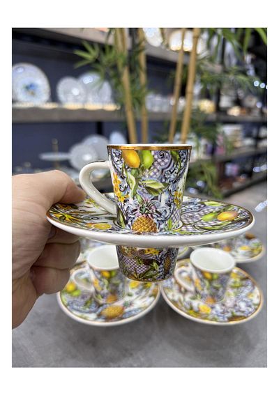ACAR Dream Series Luxury Capri Porcelain 6-Piece Cup Set