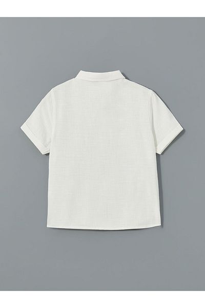 LC Waikiki Cămașă pentru băiat cu mânecă scurtă, cu detaliu de broderie