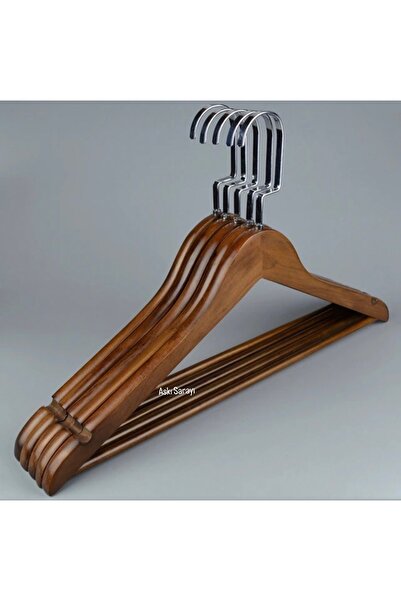 menofis Ceviz Ahşap Askı Kıyafet Elbise Gömlek Ve Pantolon Askısı Özel Amerik...