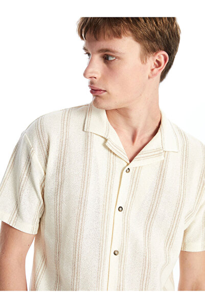 LC Waikiki Ανδρικό πουκάμισο με κοντό μανίκι με ρίγες