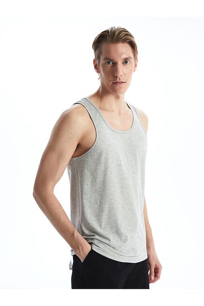 LC Waikiki U-Neck Combed Cotton Men's Undershirt, 2-pack