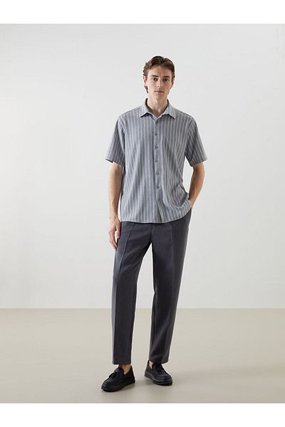 LC Waikiki Regular Fit Short Sleeve Striped Men's Shirt