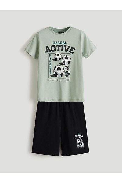 LC Waikiki Σετ Πιτζάμες Boy's Crew Neck με σορτς