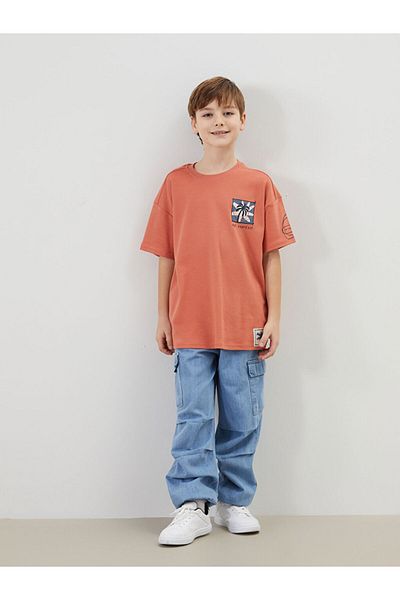 LC Waikiki Boy's Cargo Jeans Pants with Elastic Waist
