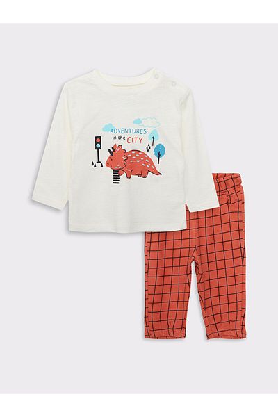 LC Waikiki Set of 2 Striped Sweatshirt and Leggings for Baby Girl