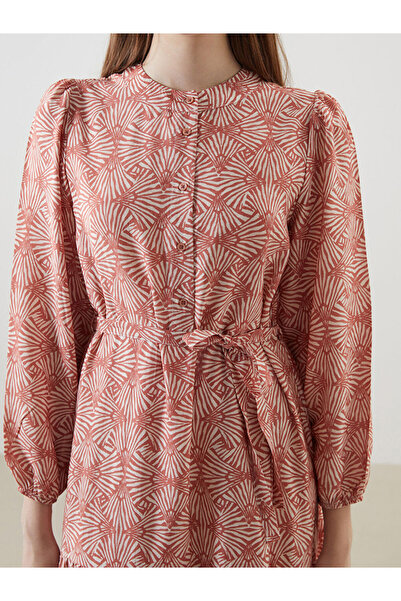 LC Waikiki New Season Hakim Collar Patterned Women's Dress - S5G109Z8