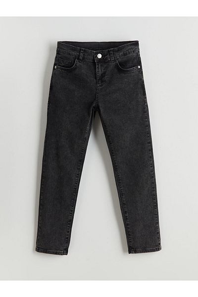 LC Waikiki Pantaloni de jeans pentru băieți cu talie elastică reglabilă S59501Z4NVY