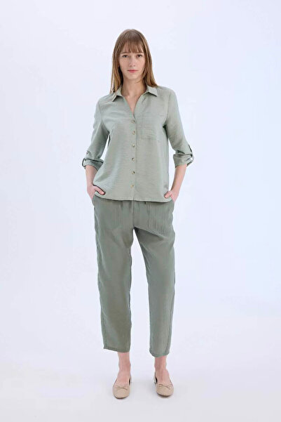 DeFacto Regular Fit Basic Plain Light Khaki Women's Shirt M9407Az/Gn1102