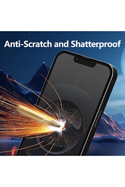 m.tk moveteck Apple iPhone 16E Compatible Ghost Screen Protector Glass 5D Privacy Side Invisible Screen Shatterproof Glass