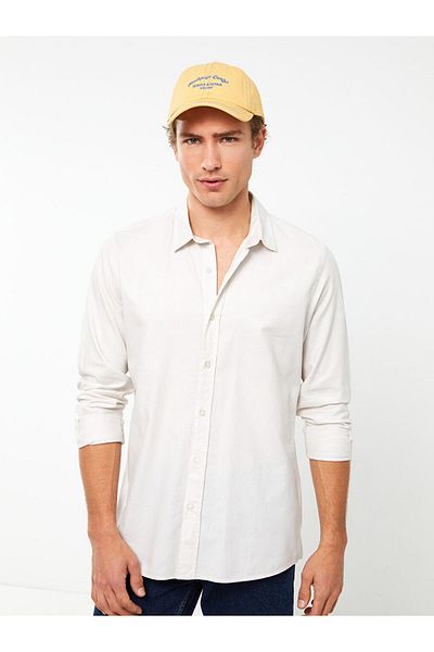 LC Waikiki New Season Slim Fit Long Sleeve Gabardine Men's Shirt - S31460Z8