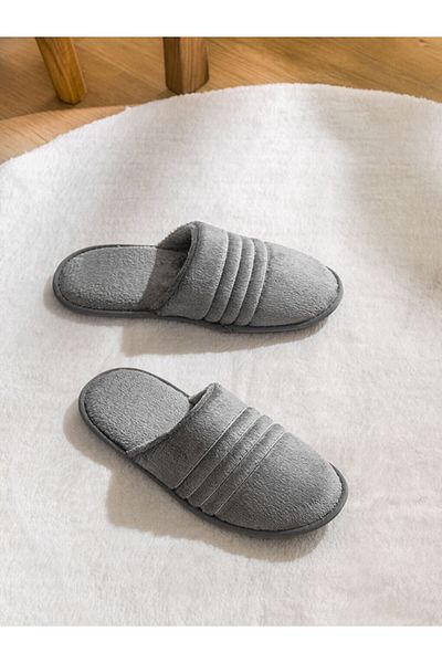 LC Waikiki Stripe Embroidered Men's House Slippers