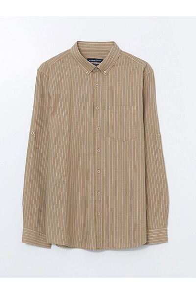 LC Waikiki Regular Fit Long Sleeve Striped Men's Shirt