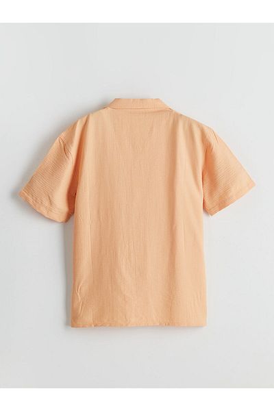LC Waikiki Short Sleeve Textured Boy's Shirt