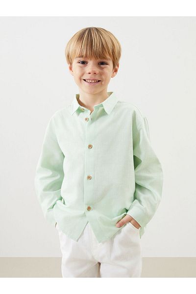 LC Waikiki Basic Boy's Shirt and Pants 2-Piece