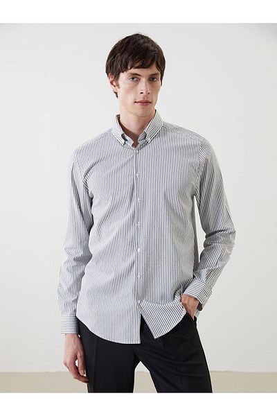 LC Waikiki Regular Fit Long Sleeve Striped Men's Shirt