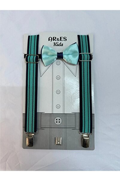 mim bebe ERKEK ÇOCUK YEŞİL LACİVERT PAPYON ASKI SET