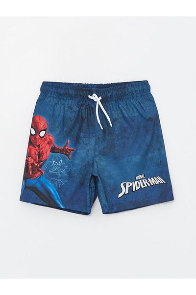 LC Waikiki New Season Spider-Man Printed Quick Dry Uv Protection Boys Sea Shorts -