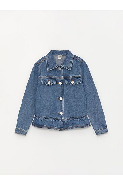 LC Waikiki Jachetă de jeans pentru fete cu guler cămașă sezon nou - S46514Z4