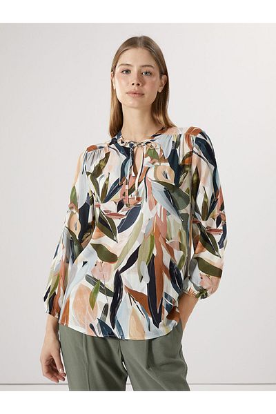 LC Waikiki New Season Baglamali Collar Patterned Women's Blouse - S5Fr13Z8
