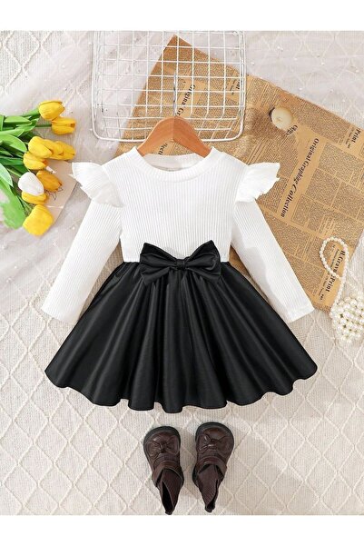 shop Fusta combinată din 2 piese pentru fete, din piele artificială, cu desig...