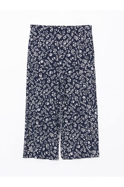 LC Waikiki Floral Women's Capri with Elastic Waist