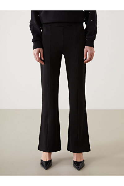 LC Waikiki Black Elastic Waist Women's Trousers