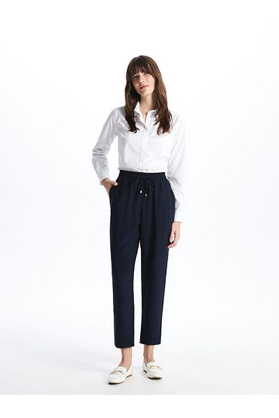 LC Waikiki Carrot Cut Women's Trousers with Elastic Waist