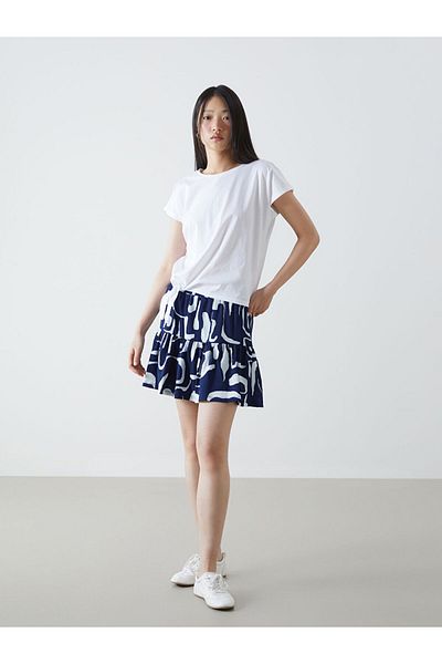 LC Waikiki Fustă de damă cu model cu talie elastică si pantaloni scurti