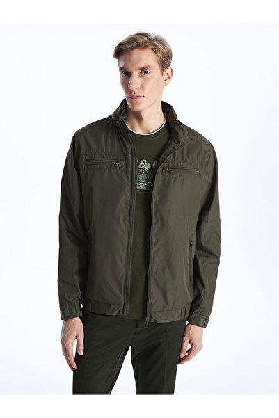 LC Waikiki معطف كلاسيكي للرجال من كلاسيك هاكي ستاندرد موديل ياقة مرتفعة متوسط...