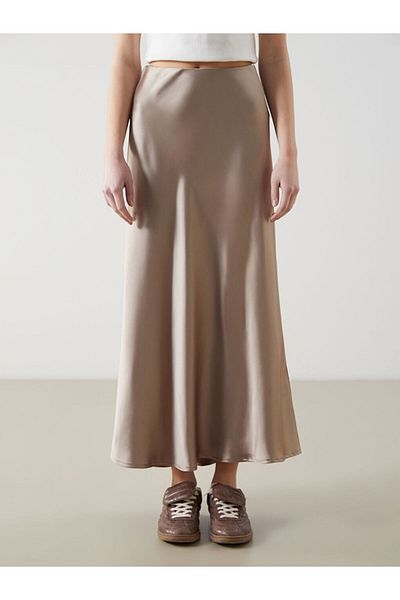 LC Waikiki Slim Fit High Waist Satin Women's Skirt